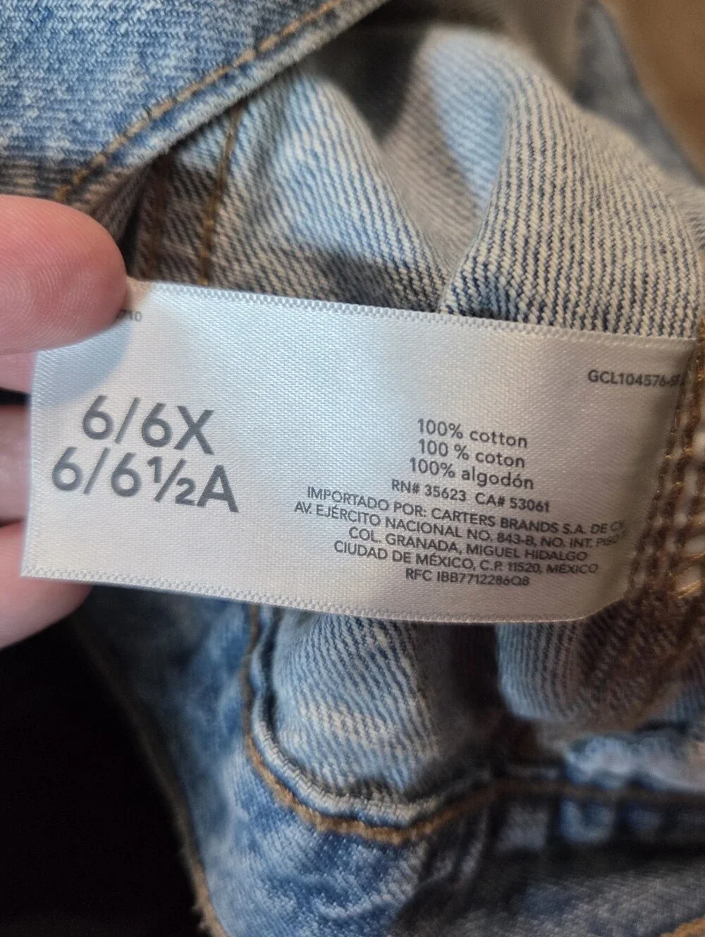 OshKosh B'gosh Light Wash Blue Denim Jean Jacket for Kids Unisex Size 6/6X